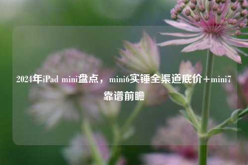 2024年iPad mini盘点，mini6实锤全渠道底价+mini7靠谱前瞻