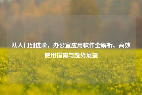 详细阅读:从入门到进阶,办公室应用软件全解析、高效使用指南与趋势展望 从入门到进阶,办公室应用软件全解析、高效使用指南与趋势展望