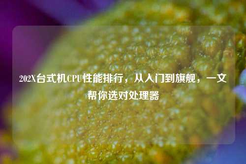 202X台式机CPU性能排行，从入门到旗舰，一文帮你选对处理器