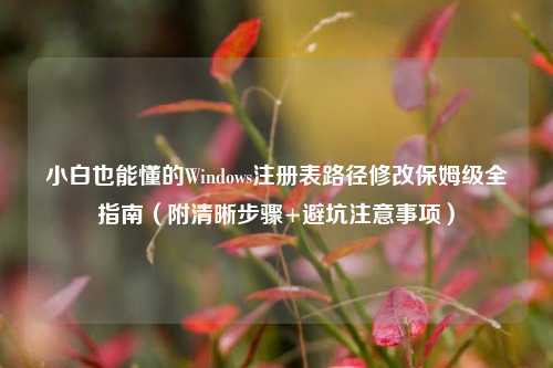 小白也能懂的Windows注册表路径修改保姆级全指南（附清晰步骤+避坑注意事项）