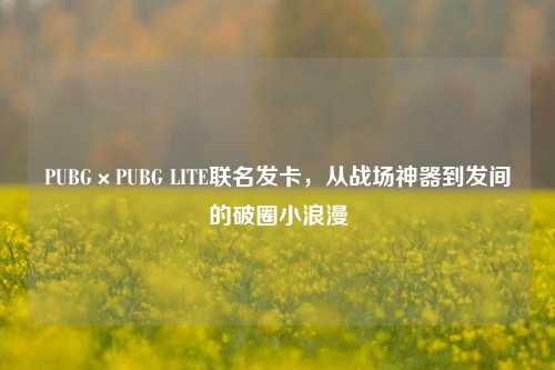 PUBG×PUBG LITE联名发卡,从战场神器到发间的破圈小浪漫