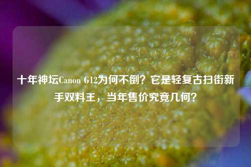 十年神坛Canon G12为何不倒?它是轻复古扫街新手双料王,当年售价究竟几何?