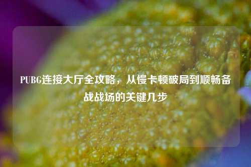 PUBG连接大厅全攻略,从慢卡顿破局到顺畅备战战场的关键几步