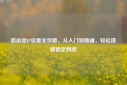 路由器IP设置全攻略,从入门到精通,轻松搭建稳定网络