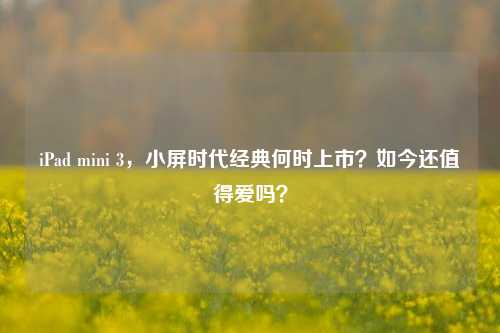 iPad mini 3,小屏时代经典何时上市?如今还值得爱吗?