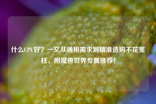 什么CPU好?一文从通用需求到精准选购不花冤枉,附魔兽世界专属推荐!
