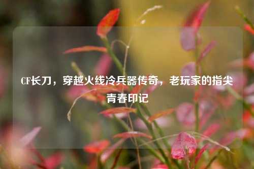 CF长刀，穿越火线冷兵器传奇，老玩家的指尖青春印记