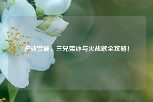 逆战雪域，三兄弟冰与火战歌全攻略！