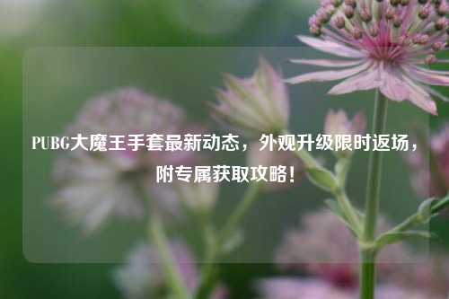 PUBG大魔王手套最新动态,外观升级限时返场,附专属获取攻略!