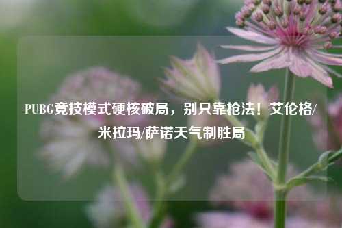 PUBG竞技模式硬核破局,别只靠枪法!艾伦格/米拉玛/萨诺天气制胜局