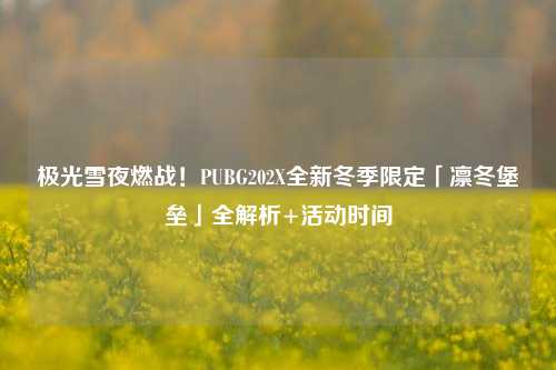 极光雪夜燃战！PUBG202X全新冬季限定「凛冬堡垒」全解析+活动时间