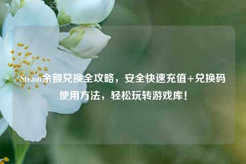 Steam余额兑换全攻略，安全快速充值+兑换码使用方法，轻松玩转游戏库！