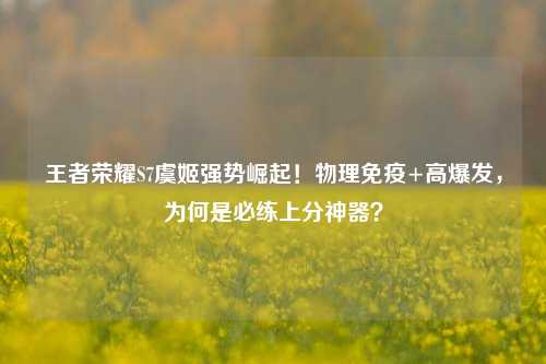 王者荣耀S7虞姬强势崛起！物理免疫+高爆发，为何是必练上分神器？
