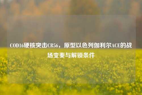 COD16硬核突击CR56，原型以色列伽利尔ACE的战场变奏与解锁条件