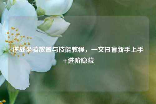 逆战坐骑放置与技能教程,一文扫盲新手上手+进阶隐藏