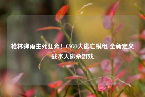 枪林弹雨生死狂奔!CSGO大逃亡模组 全新定义战术大逃杀游戏