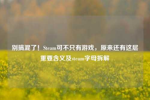 别搞混了！Steam可不只有游戏，原来还有这层重要含义及steam字母拆解