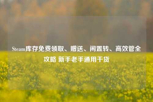 Steam库存免费领取、赠送、闲置转、高效管全攻略 新手老手通用干货