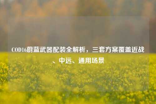 COD16蔚蓝武器配装全解析,三套方案覆盖近战、中远、通用场景