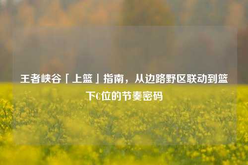 王者峡谷「上篮」指南，从边路野区联动到篮下C位的节奏密码