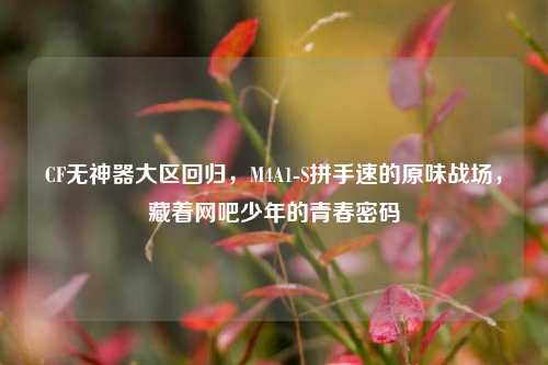 CF无神器大区回归，M4A1-S拼手速的原味战场，藏着网吧少年的青春密码