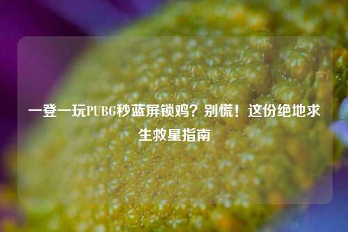 一登一玩PUBG秒蓝屏锁鸡？别慌！这份绝地求生救星指南