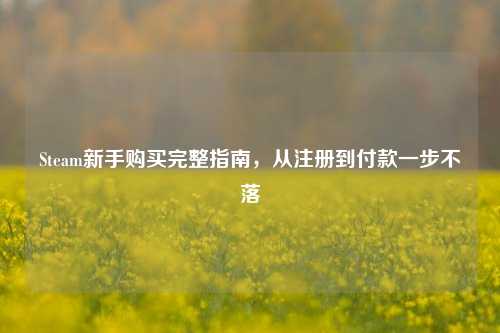 Steam新手购买完整指南，从注册到付款一步不落