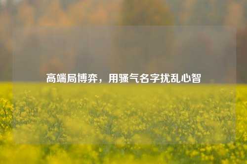 高端局博弈,用骚气名字扰乱心智