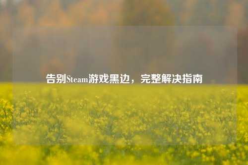 告别Steam游戏黑边,完整解决指南