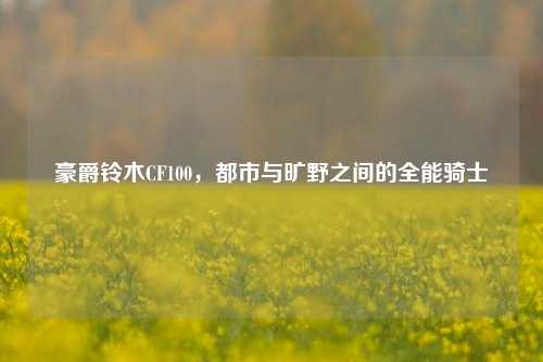 豪爵铃木CF100,都市与旷野之间的全能骑士