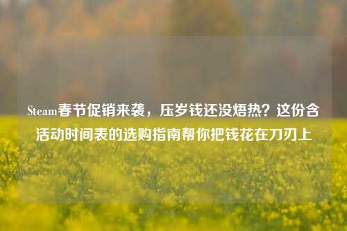 Steam春节促销来袭，压岁钱还没焐热？这份含活动时间表的选购指南帮你把钱花在刀刃上