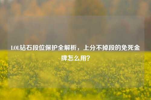 LOL钻石段位保护全解析,上分不掉段的免死金牌怎么用?