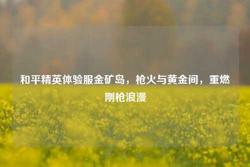 和平精英体验服金矿岛，枪火与黄金间，重燃刚枪浪漫
