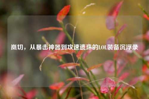 岚切,从暴击神器到攻速遗珠的LOL装备沉浮录