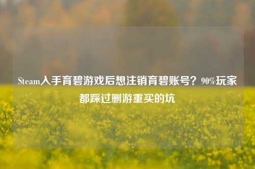 Steam入手育碧游戏后想注销育碧账号?90%玩家都踩过删游重买的坑