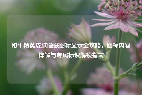 和平精英皮肤隐藏图标显示全攻略，图标内容详解与专属标识解锁指南