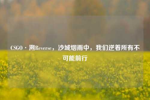 CSGO·溯Reverse，沙城烟雨中，我们逆着所有不可能前行