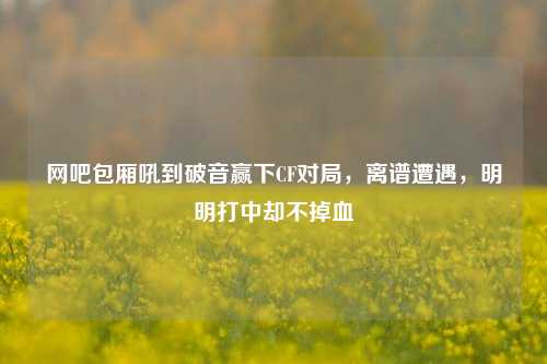 网吧包厢吼到破音赢下CF对局，离谱遭遇，明明打中却不掉血