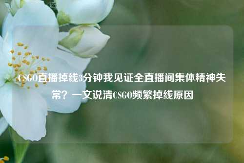 CSGO直播掉线3分钟我见证全直播间集体精神失常？一文说清CSGO频繁掉线原因