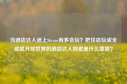 当酒店达人迷上Steam有多会玩？把住店玩成全成就开放世界的酒店达人到底是什么意思？