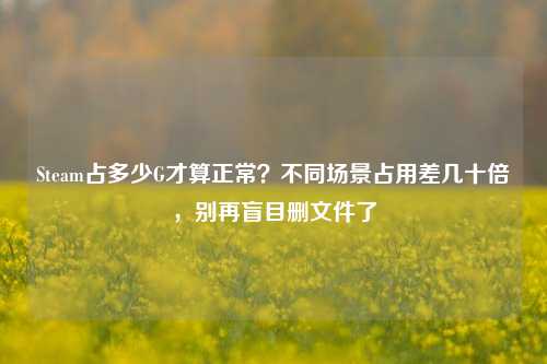 Steam占多少G才算正常？不同场景占用差几十倍，别再盲目删文件了