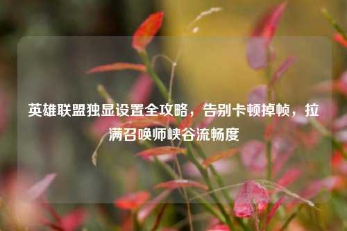 英雄联盟独显设置全攻略，告别卡顿掉帧，拉满召唤师峡谷流畅度