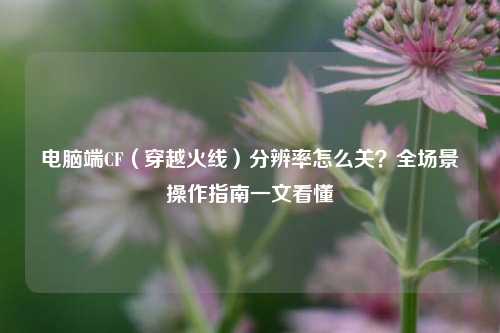 电脑端CF（穿越火线）分辨率怎么关？全场景操作指南一文看懂