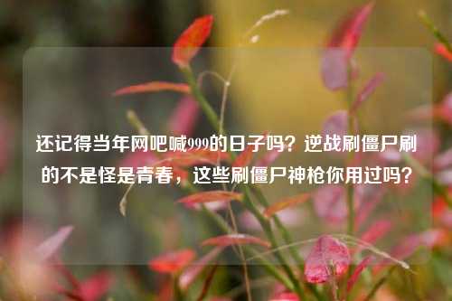 还记得当年网吧喊999的日子吗？逆战刷僵尸刷的不是怪是青春，这些刷僵尸神枪你用过吗？