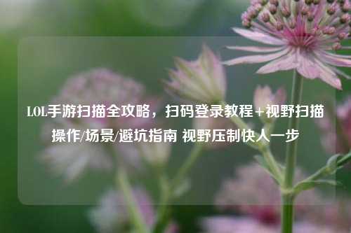 LOL手游扫描全攻略，扫码登录教程+视野扫描操作/场景/避坑指南 视野压制快人一步