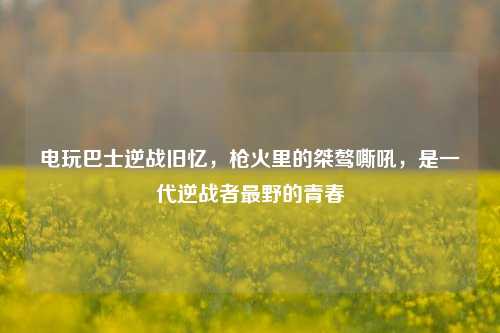 电玩巴士逆战旧忆，枪火里的桀骜嘶吼，是一代逆战者最野的青春