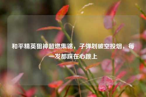 和平精英狙神超燃集锦，子弹划破空投烟，每一发都踩在心跳上