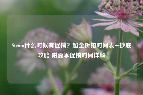 Steam什么时候有促销？超全折扣时间表+抄底攻略 附夏季促销时间详解
