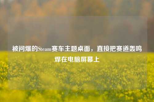 被问爆的Steam赛车主题桌面，直接把赛道轰鸣焊在电脑屏幕上