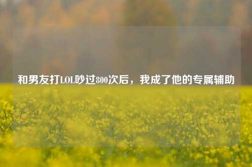 和男友打LOL吵过800次后，我成了他的专属辅助